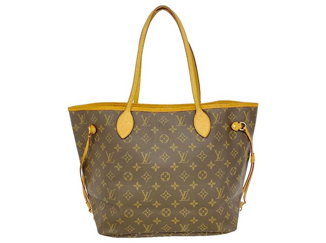Sac Cabas Louis Vuitton Monogram Neverfull MM Marron