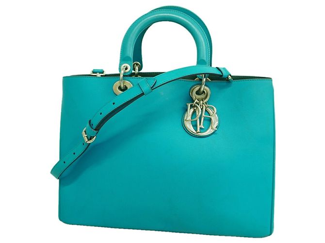 Bolsa de couro Christian Dior Diorissimo Azul