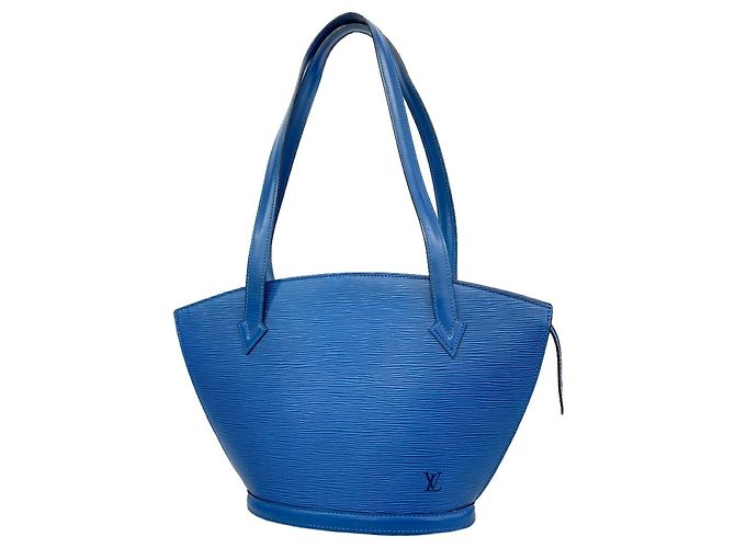 Borsa a tracolla Louis Vuitton Epi Saint Jacques Poigné Long Blu