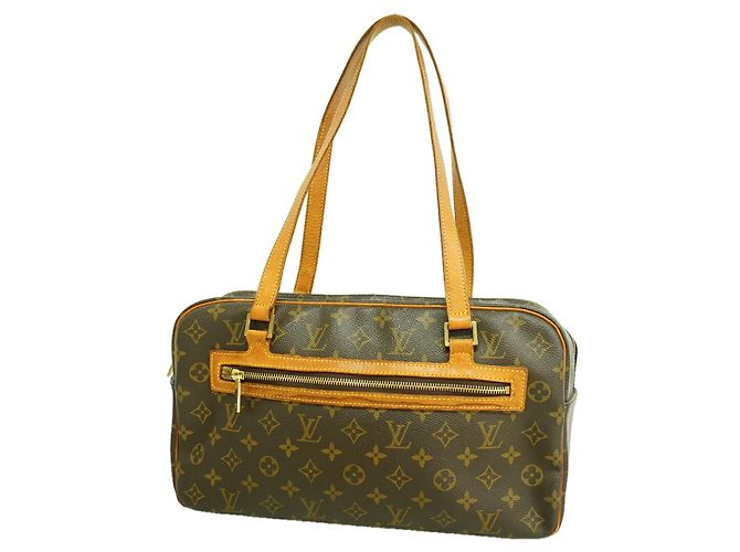 Sac à épaule Louis Vuitton Monogram Cite GM Marron