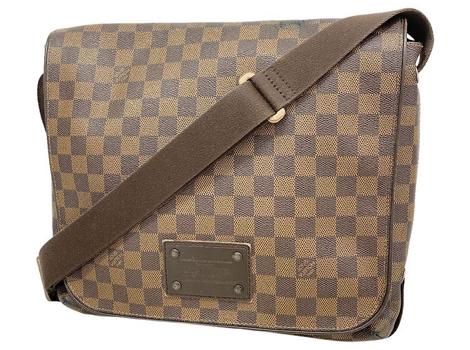 Bolsa de Ombro Louis Vuitton Damier Brooklyn MM Damier ebene
