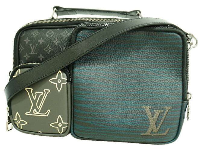 Bolsa Louis Vuitton Monogram Eclipse Patchwork Multi-Pocket Preto