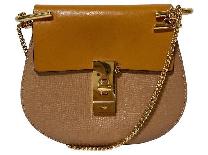Chloé Drew Chain Shoulder Bag Beige