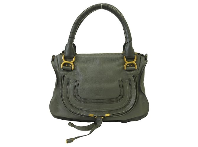 Chloé Marcie Lederhandtasche in Gray Braun