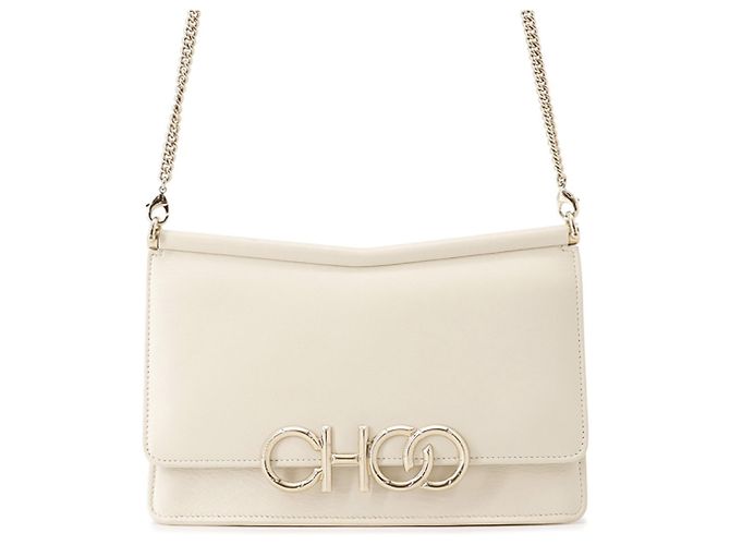 Bolsa de Ombro com Corrente em Couro Branco Jimmy Choo