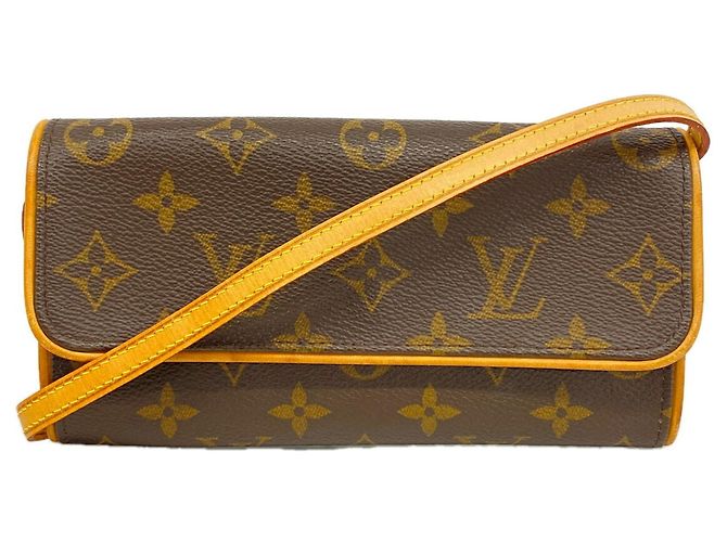 Bolsa de Ombro Louis Vuitton Monogram Pochette Twin PM Marrom