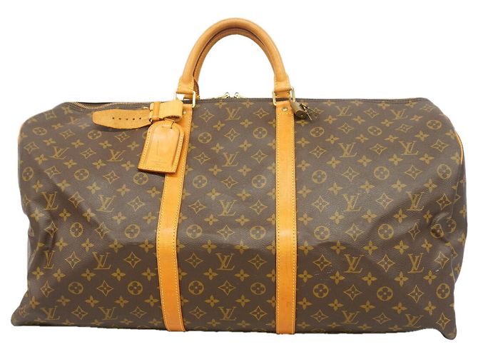 Sac Boston Louis Vuitton Monogram Keepall 60 Marron