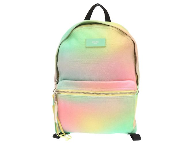 Jimmy Choo Wilmar Gradient Canvas Leather Backpack Multiple colors
