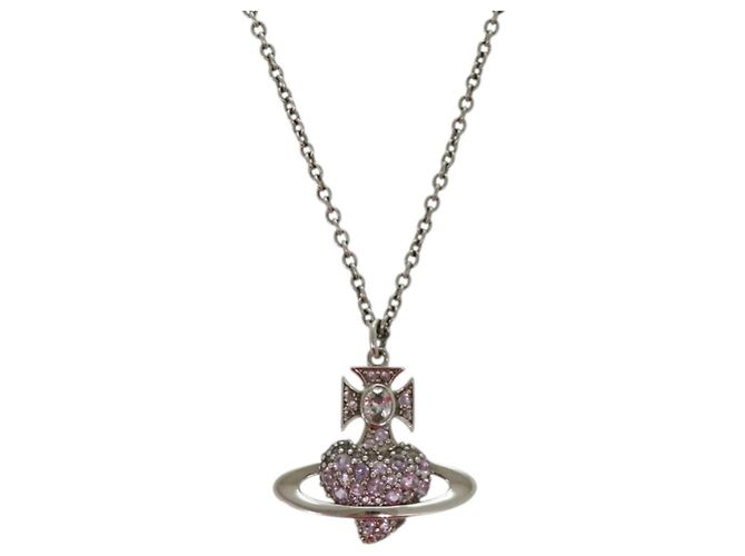Collana Heart Orb Vivienne Westwood Argento Porpora
