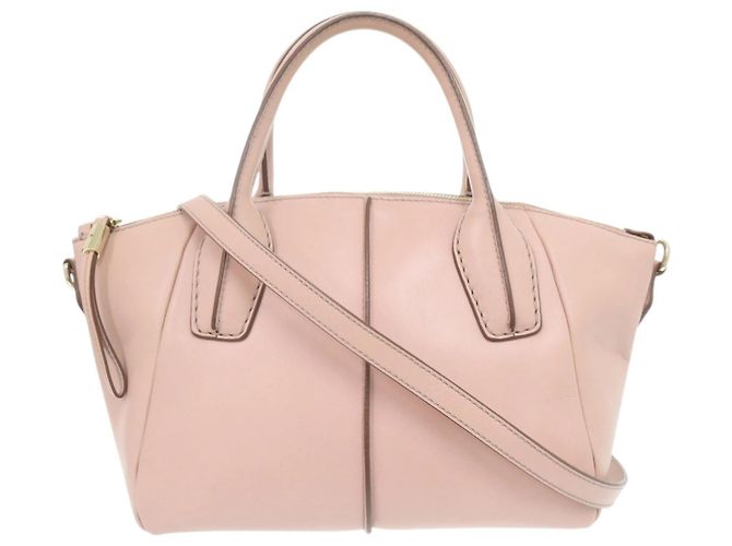 Sac à main en cuir Tod's 2-Way D-Styling Rose