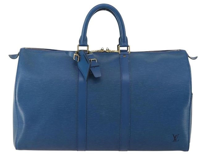 Louis Vuitton Keepall Bag Epi Leather 45 Blue
