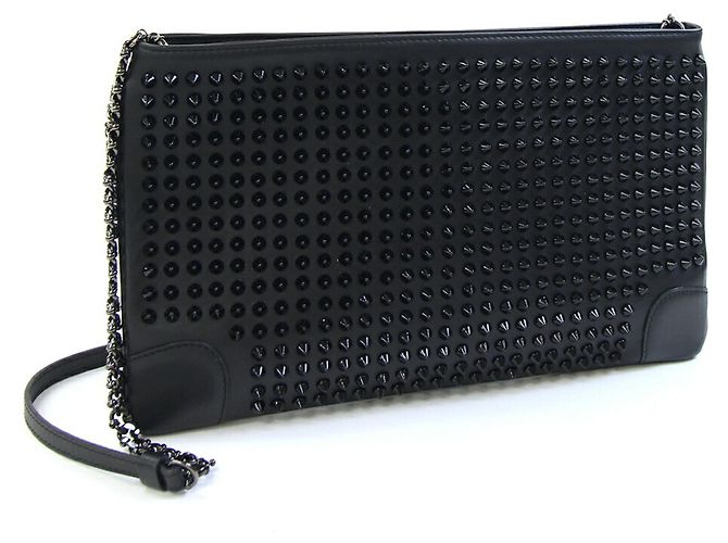 Borsa a tracolla Christian Louboutin Ruby Poche Nero