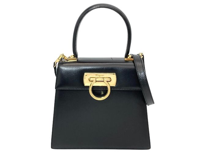 Borsa Salvatore Ferragamo Gancini Nero