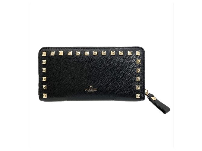 Valentino Rockstud Long Wallet Black