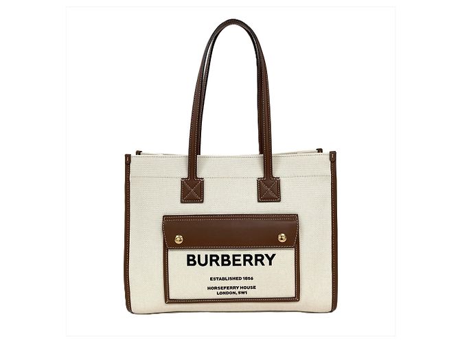 Saco Tote Burberry Small Freya Bege