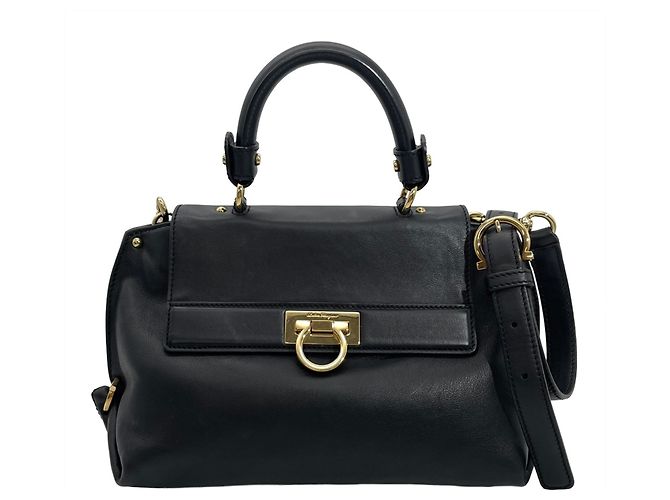 Borsa Salvatore Ferragamo Gancini Nero