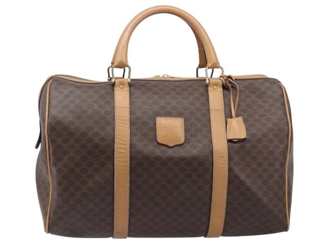 Céline Celine Vintage Duffle Macadam Coated Canvas Large Marron