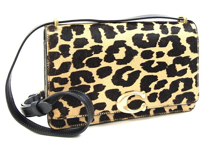 Bolsa de Ombro Coach Bandit CM515 Preto Bege