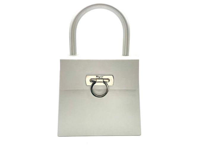 Borsa Salvatore Ferragamo Gancini Argento