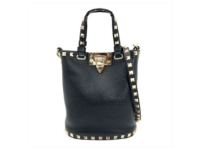 Bolsa de Tiracolo Valentino Rockstud Preto