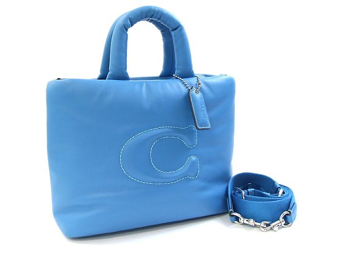 Bolsa 2-Way Pillow Tote Coach em Blue Azul