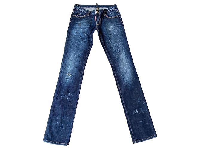 Dsquared2 Slim-Straight Blue Denim Jeans