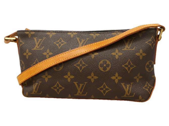 Borsa a tracolla Louis Vuitton Monogram Trotteur Marrone