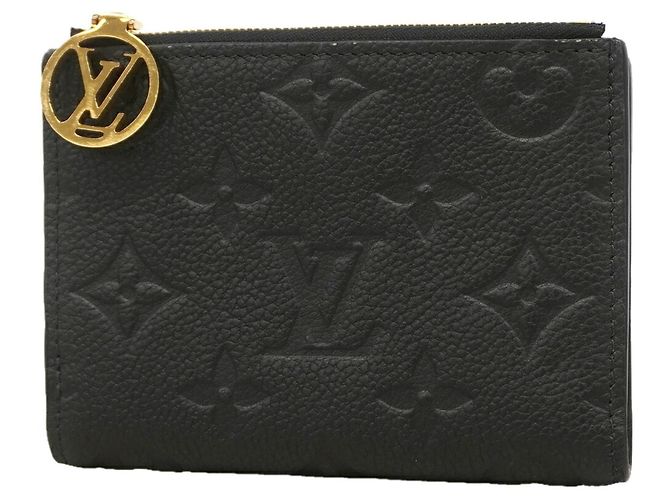 Louis Vuitton Monogram Empreinte Portefeuille Lisa Wallet Black