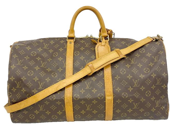 Louis Vuitton Boston Monogram Keepall Bandoulière 55 Marrom