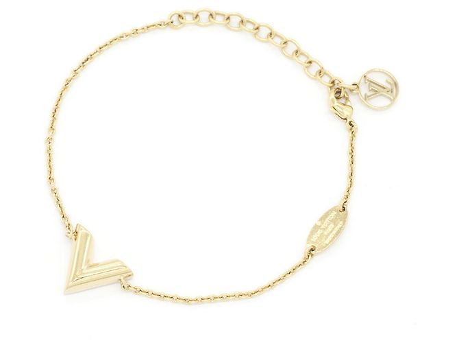 Pulseira Essential V Charm Louis Vuitton Dourado