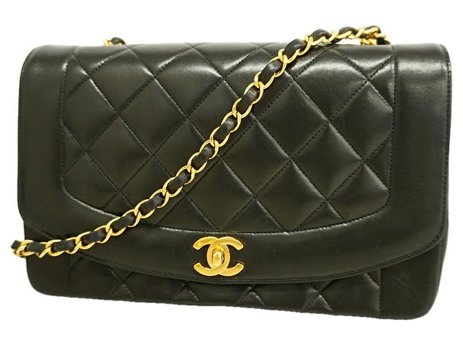 Borsa a tracolla Chanel Diana Chain Nero