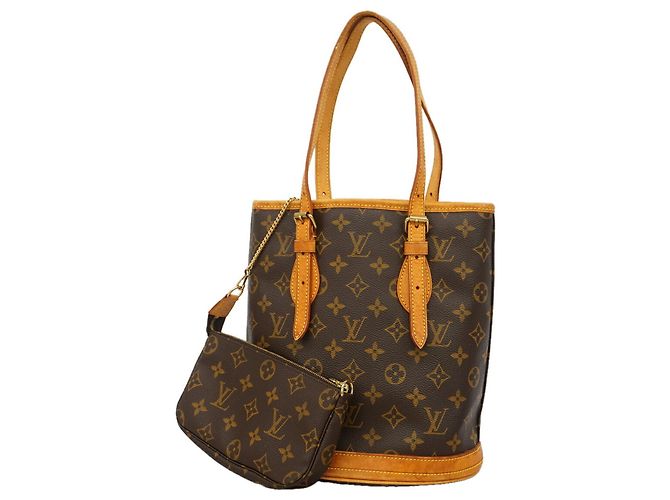 Sac cabas Louis Vuitton Monogram Bucket PM Marron