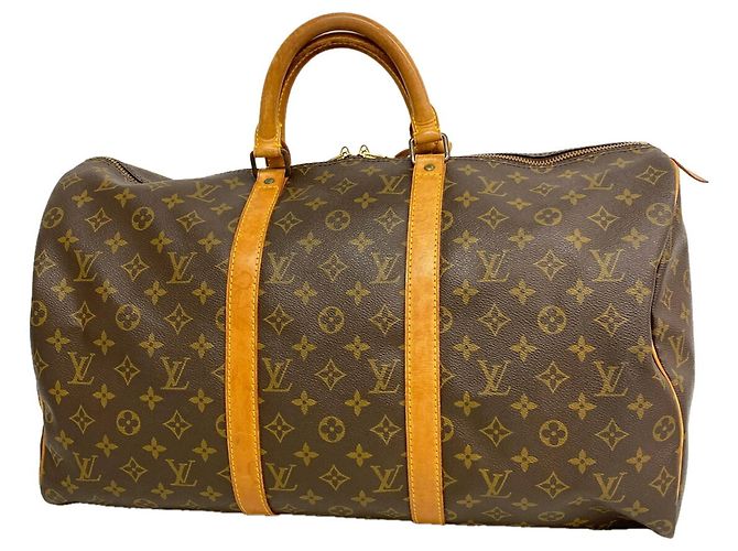 Louis Vuitton Boston Monogram Keepall 50 Tasche Braun