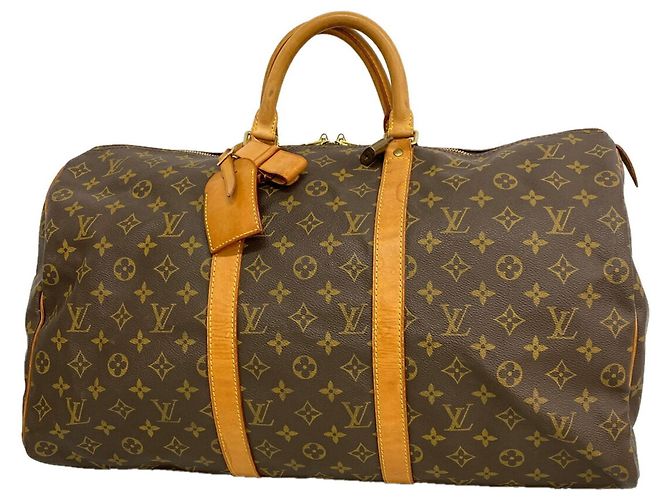 Louis Vuitton Boston Monogram Keepall 50 Marron