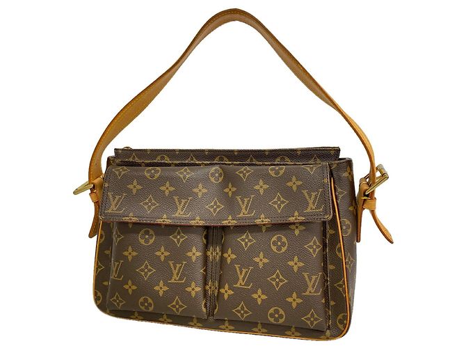 Borsa a tracolla Louis Vuitton Monogram Vivacite GM Marrone