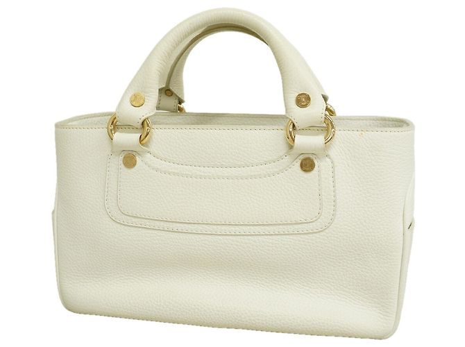 Céline Sac à main en cuir Celine Boogie Bag Blanc