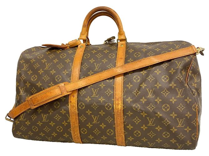 Keepall Bolsa Boston Louis Vuitton Castanha Marrom
