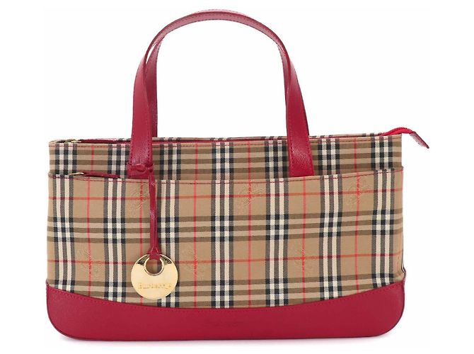 Bolsa de mão Burberry Nova Check Vermelho Bege