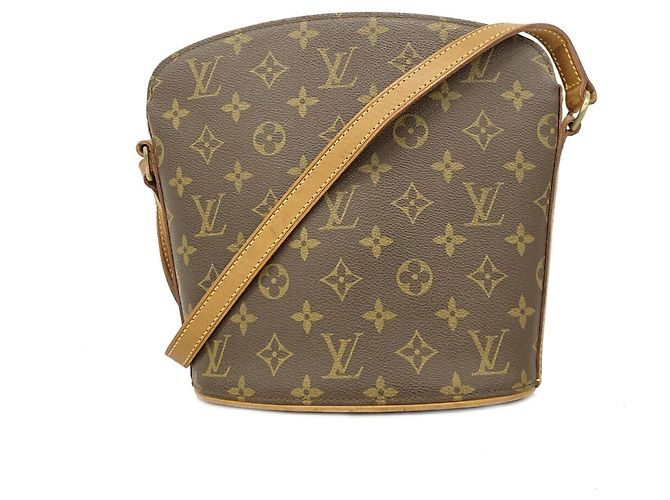 Borsa a tracolla Louis Vuitton Monogram Druot Marrone