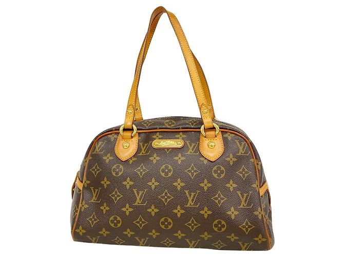 Borsa a tracolla Louis Vuitton Monogram Montorgueil PM Marrone