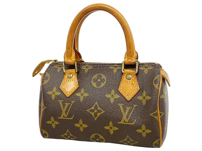 Bolsa de mão Louis Vuitton Monogram Mini Speedy Marrom