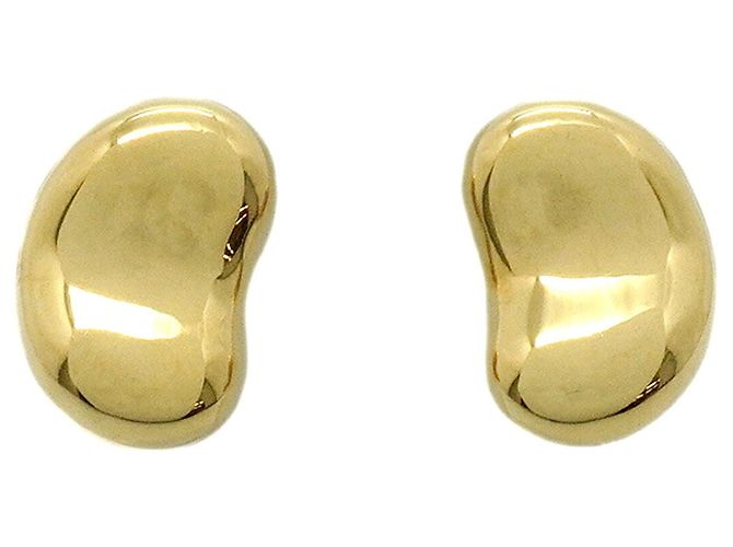 Autre Marque Pendientes de botón Bean de Tiffany & Co. en oro amarillo de 18K