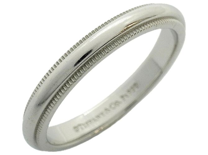 Autre Marque Tiffany & Co. Milgrain Band Ring in Platinum
