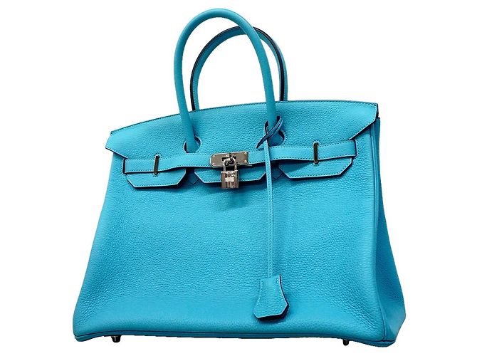 Hermès Bolsa Hermes Birkin 35 Togo Turquoise Turquesa