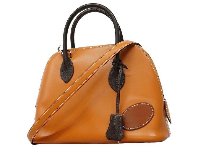 Hermès Bolsa Hermes Bolide 1923 25 Marrom Dourado