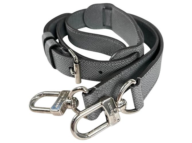 Louis Vuitton Taiga Gray Shoulder Strap Brown