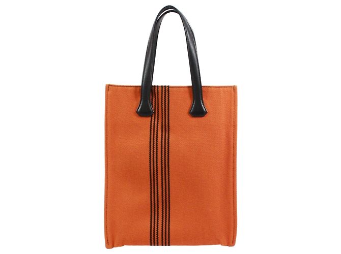 Hermès Saco Tote Potamoscabas PM HERMES Preto Laranja