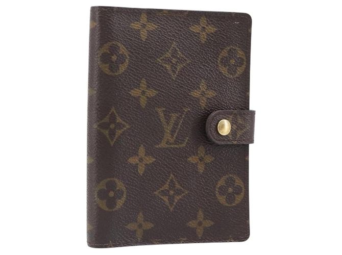 Protège-agenda Louis Vuitton Monogram Canvas PM Marron