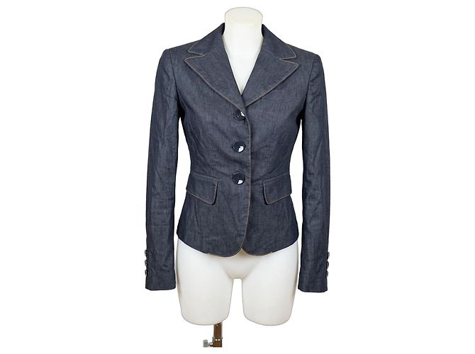 Autre Marque MAX&Co. Dark Blue Denim Blazer