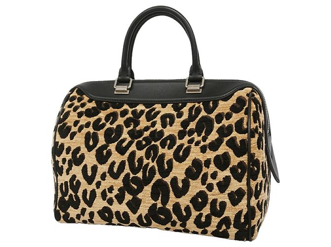 Borsa Louis Vuitton Stephen Sprouse Leopard Speedy PM Nero Beige